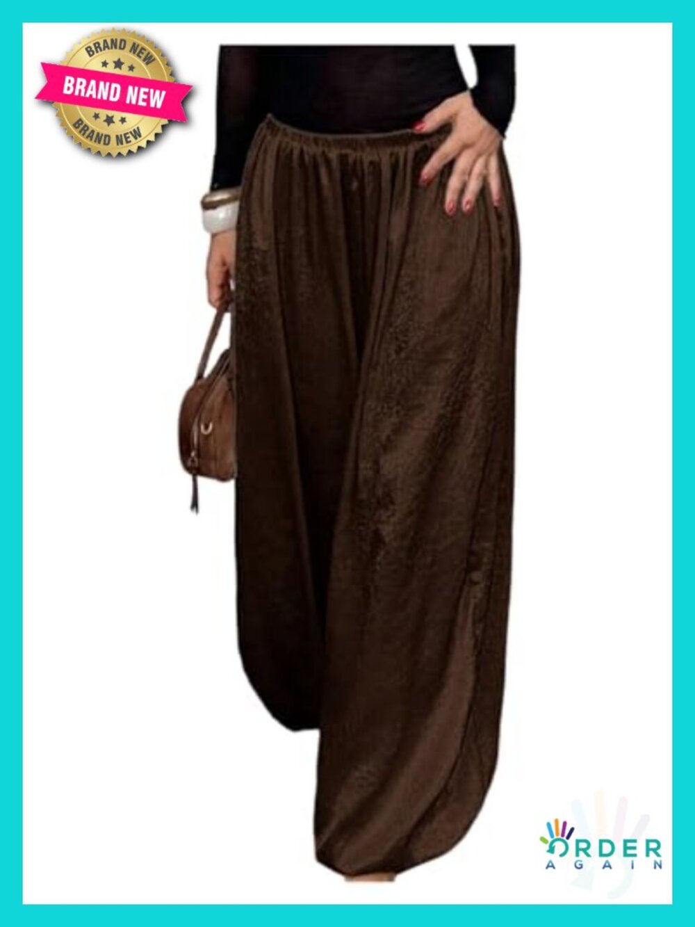 Wide Leg Baggy Pants Low Rise Loose Fit Lantern Trousers